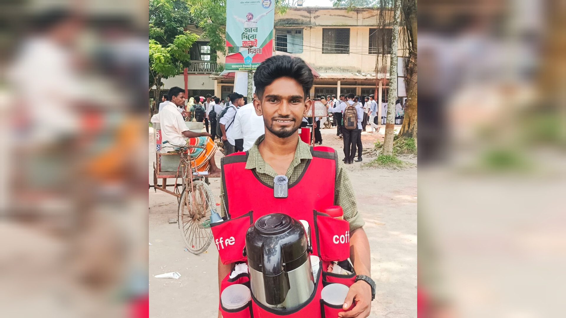 বুকে অস্ত্রোপচারের দাগ, কাঁধে কফির ফ্লাস্ক; জীবনযুদ্ধে হার মানেননি ‘কফি ম্যান’ সোহেল